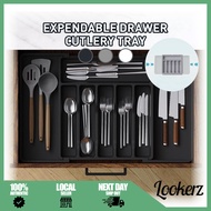 [MY] Expandable Cutlery Storage Tray/ Adjustable Kitchen Drawer Divider/ Drawer Utensil Tray/ Drawer Organizer