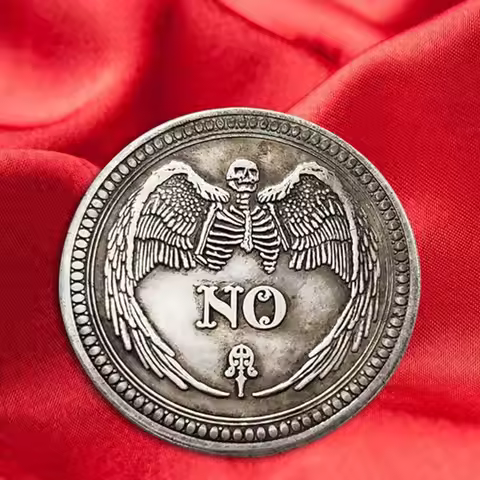 Yes or No Skull Commemorative Coin Souvenir Challenge Collectible Collection Art Craft