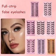 3d Soft Mink Hair False Eyelashes Fluffy Lashes Makeup Full Strips Spiky Extension M9h2