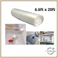Plastic Drop Cloth Protective Bag 6.6ft x 20ft Plastic Sheet Clear Plastic Drop Cloth for Painting I