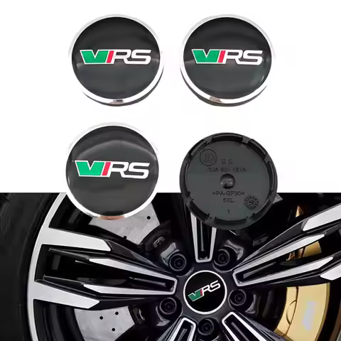 4Pcs 56mm VRS Logo Car Wheel Center Caps Cover Sticker For Panal Octavia 2 3 A7 Fabia MK1 VRS Sticke