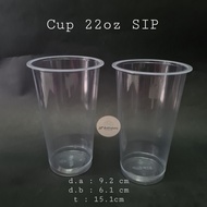 1 BOX 1000 pcs CUP 22 oz PLASTIC FLAT GLASS 22oz SIP and Flat Lid 7 grams Thick WHOLESALE