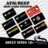 Pornhub Card Sticker Vinyl Debit/ATM/beep card sticker skin