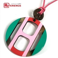 HERMES H equipe logo necklace