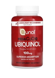 [ PRE ORDER ] Qunol Ubiquinol ⭐Mega CoQ10 ⭐100 mg x 60 -100Softgel