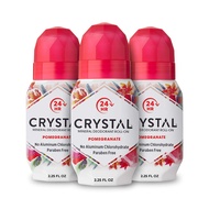 Crystal Mineral Deodorant Roll-On Body Deodorant With 24-Hour Odor Protection, Pomegranate, Non-Stic