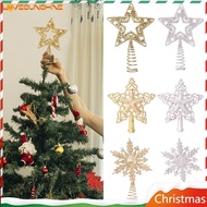 Christmas Tree LED Stars Topper Gifts / Xmas Trees 3D Glitter Star Snowflake Top Decor