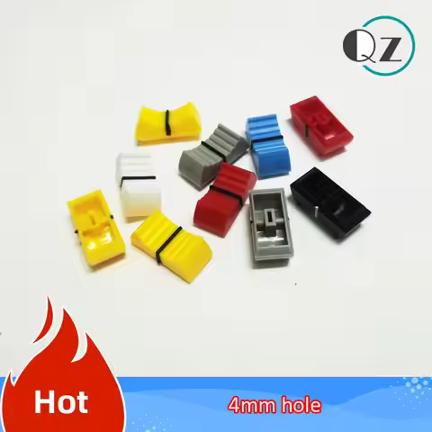 12pcs 4MM Color Mixer Soundcraft Mixer Fader Cap / Potentiometer Knob Push Cap / Straight Slide Cap 