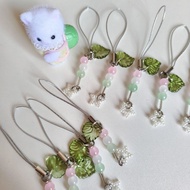 Mini Dango Charm 🍡☁️ handmade beaded phone charm keychain keyrings cute beads craft