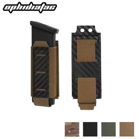 OPHIDIAN 9mm Carbon Fiber Magazine Pouch Single Magazine Carrier MOLLE Pouch