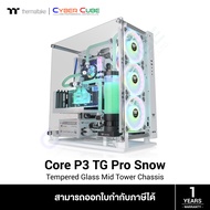 Thermaltake Core P3 TG Pro Snow Tempered Glass Mid Tower Chassis - White ( เคส ) Case