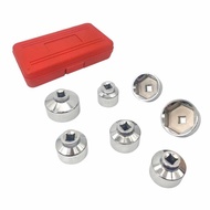 7 Pieces 3/8 Oil Filter Cap Wrench Socket Set Tool Kit 24 27 29 30 32 36 38mm Replacement for Merced