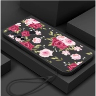 For Samsung A31 A22 4G A22 5G A32 4g A32 5g A42 5G/M42 5G Rose Flower Pattern TPU Silicone Straight Edge Phone Case