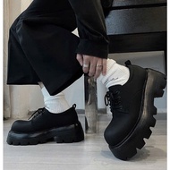 Chunky shoes with stitched 7cm high sole, men's height increasing oxford shoes - Doc 7CM