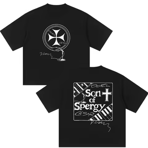 Men's T-shirt Daniel Caesar Son of Spergy Album 2026 Print T Shirts Unisex Hip Hop Fashion Cotton Sh