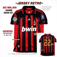 Ac MILAN RETRO HOME FOOTBALL JERSEY 2006 2007 RETRO MILAN JERSEY 06 07