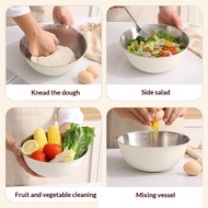 Fruit Salad Bowl Household Bibimbap Bibimbap Cold Noodle Bowl Stainless Steel Bowl Kitchen Cuisine E