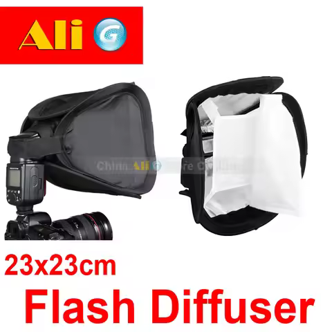 23x23cm Camera Flash Light Diffuser Soft Box for Nikon SB600 SB800 SB900 for Canon 430EX 580EX for Y