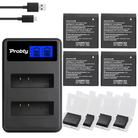 For Xiaomi Yi II Yi 4K 4K+ Battery AZ16-1 AZ16-2 Battery + LCD Charger for Xiaoyi Yi Lite YI 360 VR