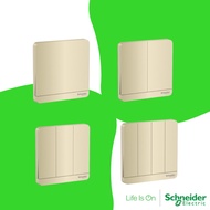 Schneider AvatarOn 1 gang/ 2 gang/ 3 gang / 4 gang (1 way & 2 way), Wine Gold