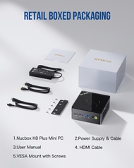 GMKtec K8 Plus MINI PC AMD Ryzen 7 8845HS Radeon 780M 2*DDR5 5600MHz PCIe4.0 M.2*2 Four Screen Displ