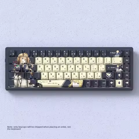 Miyu Violet Evergarden Theme Keycaps - Side-Engraved, Translucent, OEM Profile, PBT, Thermal Sublima