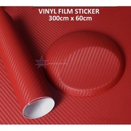 300cmX60cm Matte Carbon Red vinyl film/ carbon fibre sticker 5D carbon wrap Car/Motor Sticker Wrap