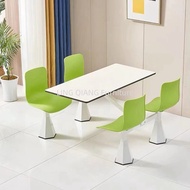 New Fast Food Dining Table And Chairs, Simple Staff Canteen Unit Conjoined 4-person 6-person Combina