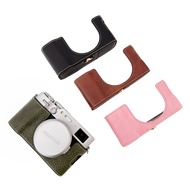FUJI X100VI PU Leather Camera Half Base Body Case Cover Shell for Fujifilm X-100VI
