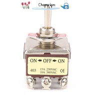 CHAMPIONO ​​3 Position Switch​​, 4PDT 12 Pin Rocker Switch High Current Capacity Controller Device H
