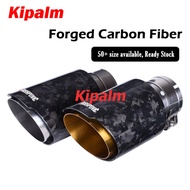 Kipalm Forged Carbon Fiber Akrapovic Authentic 3K Carbon Fiber Cover Muffler Pipe Tip Car Universal Exhaust Pipe Carbon Fiber TailPipe