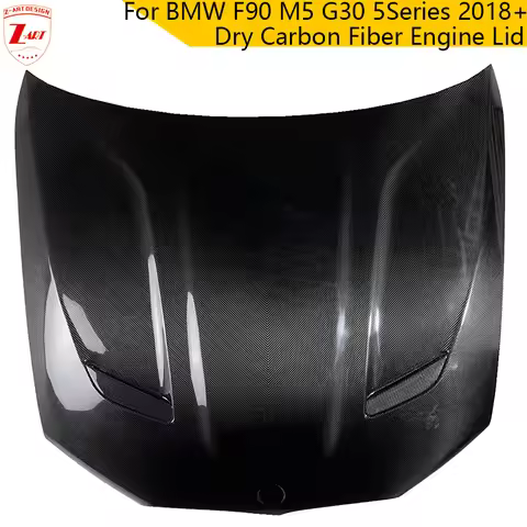 Z-ART CS Dry Carbon Fiber Engine Lid For BMW F90 Carbon Fiber Engine Trunk Hood For BMW M5 G30 G31 E
