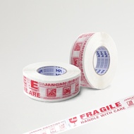 MERAH Red Fragile Duct Tape Do Not Throw MPI 300 Yards - White Fragile Duct Tape Do Not Throw MPI 30