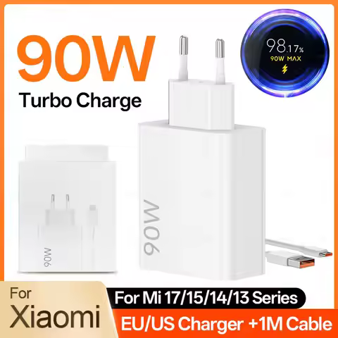 90W Fast Charger 67W USB Fast Adapter For Xiaomi Mi 17 15 14 13 12Ultra Redmi Note 12T Pro Turbo Cha