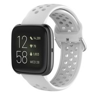 全城熱賣 - 23mm 適用於 Fitbit Blaze / Fitbit Versa 2 通用運動款硅膠錶帶（白色）