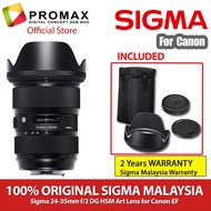 Sigma 24-35mm f2 DG HSM Art Lens for Canon EF (SIGMA MALAYSIA 2 YEARS WARRANTY)