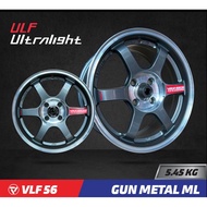 [FLOW FORMING] VLF-56 TE37 15”16” 4H100/4H114.3 ET40 GUN METAL ML, GLOSSY BLACK