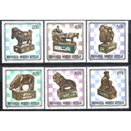 MGL-19810930MONGOLIA 1981 MONGOLIAN CHESS 6V MINT