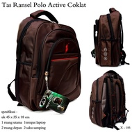 Lodsvek active brown branded backpack laptop bag
