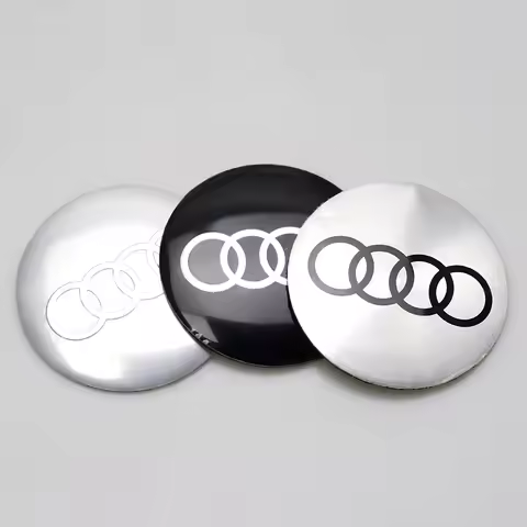 4pcs 56/60/65mm Car Styling Wheel Hub Center Caps Rim Cover Badge Emblem Stickers for Audi Sline A3 