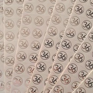 Transparent Transparent Adhesive Gilding Number Label Sticker Shoe Size Number Sticker 1166-1399cm S