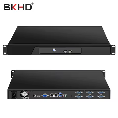 BKHD Industrial computer 1U rack server industrial computer host Core i3i5i7 dual network ports 6COM