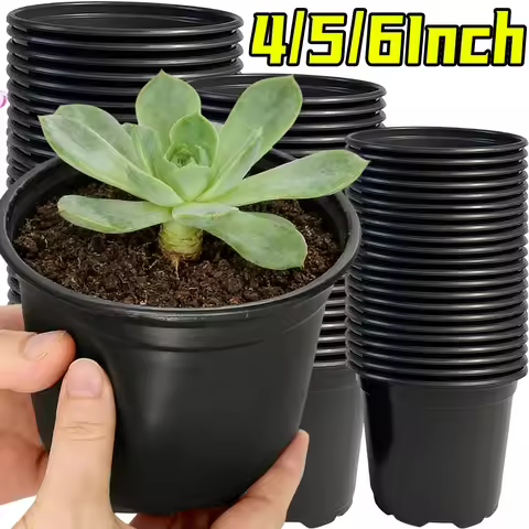 4/5/6Inch Plastic Plant Flower Pots Cultivation Seeds Growing Container with Drainage Holes for Seed