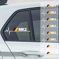 1 Pcs Reflective Body Vinyl German Flag Style Car Window Stickers For Volkswagen VW Golf MK1 MK2 MK3