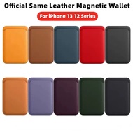 Official Same Leather Wallet with MagSafe Animation For iPhone 13 12 Pro Max Magnetic Card Bag Holder Case Back Cover For iPhone 12 13 Mini 13 Pro Phone Wallet Magnet Pouch Cover