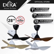 (2024 New) Deka+ CROX 28 LED 28" 3 Blades Dc Motor Ceiling Fan with LED Light | 16 speeds | Ceiling Fan Siling Fan Kipas Siling Murah 风扇