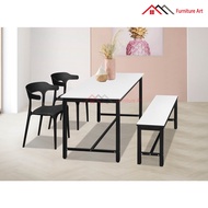 [Ready Stock] 140cm x 70cm Dinning table set with long bench / Set meja makan dengan Bangku Panjang 