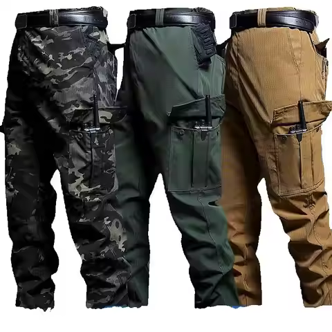 Men Tactical Training Pants Workshop Mechanical Electrician Welder Repair Painter Decoration Mainten