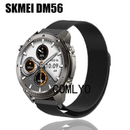 For SKMEI DM56 Smart Watch Strap Stainless steel Metal Watchband Women Men Band