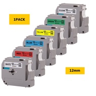 KZE12mm laminated label tape Compatible Brother M-K231 MK231 MK 231 MK-231 black on white strong adh